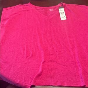 Eileen Fisher Fuchsia V-Neck Tee
